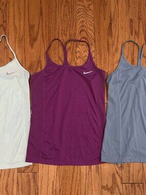 LOT OF 3: Cool Tones NIKE Dri-FIT Workout Tank Top Racerback Size S